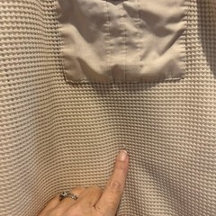 Vintage Wayne Scott Henley Shirt Mens Large Cream Dual Zip Pockets Waffle Knit