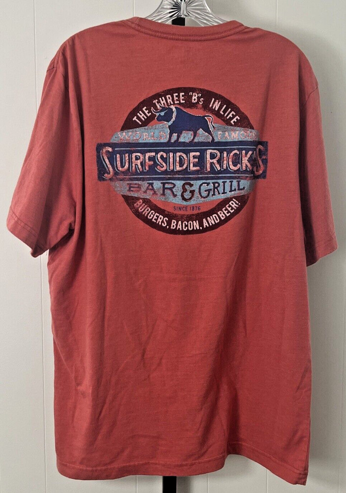 G.H. Bass & Co Large Men’s Large Shirt Surfside World Famous Ricks Bar & Grill