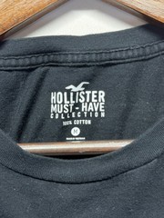Hollister Must Have Collection T Shirt Mens Medium Black Cotton Embroidered Logo