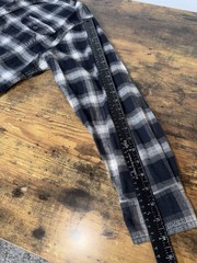Jachs Mfg Heritage Flannel Shirt Men Large Black White Plaid Button Up Pockets