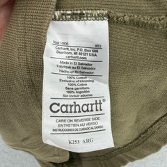 Carhartt Thermal Shirt Mens Large Green Long Sleeve Waffle Knit K253 Logo