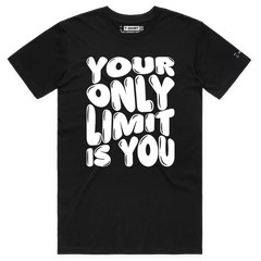 VOICEART Your Only Limit Is You Quote Motivational T-Shirt with Premium Graphic