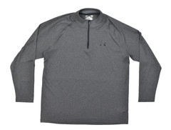 Under Armour Heatgear 1/4 Zip Pullover Shirt Men’s L Gray Loose Fit Long Sleeve