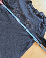 Armani Exchange AX Men’s Size L Gray Shirt Long Sleeve Leather Logo Print Top
