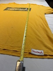 Y2K Diamond Supply Co. Logo Skateboarding Graphic T-Shirt Large Yellow Tagless