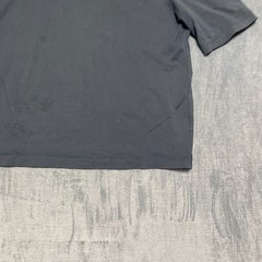 Uniqlo U AIRism T-Shirt Mens Small Dark Gray Cotton Everyday Wear Oversized Logo