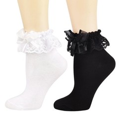Womens Ankle Socks Lace Ruffle Frilly Cotton Cute Princess Ankle Dress Lace Sock