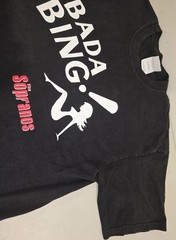 Vintage Y2K 2000 HBO Official The Sopranos Bada Bing Promo T Shirt Size LG Used