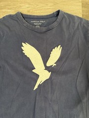 American Eagle Super Soft Graphic T-Shirt Men’s Medium Blue Short Sleeve Logo