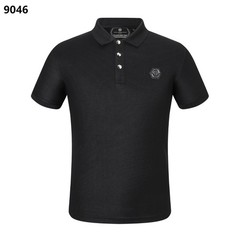 PHILIPP PLEIN Polo Round Neck SS PP Glass Black/White Size Medium