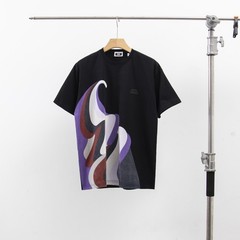 Unisex American Street KITH Macaron Ice Cream Print Cotton Crewneck Tee