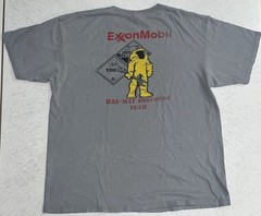 Exxon Mobil Refinery Haz-Mat Response Team T Shirt Men XL Short Sleeve Fire Dept