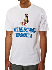 Hinano Classic Logo Blue Two Sided T-shirt- Front & Back Print – New