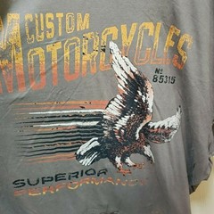 No Boundaries Shirt Mens 5XL Brown Motorcycles Eagle Graphic Oversized Tee