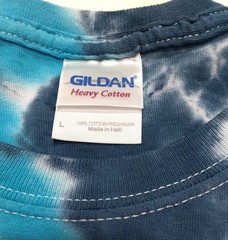 New Tie Dye Men’s T-Shirt Blue Gray Adult Large Multicolor Summer Swirl Spiral