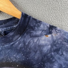 Vintage Stussy Shirt Mens Medium Tie Dye Wolf Nature Tee 90s Single Stitch RARE
