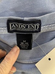 Lands End Indigo 3 Sailing T Shirt Men’s Medium New Flaw B86