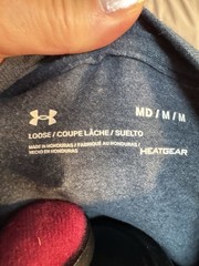 Men’s Long Sleeve T Shirt Gray Blue Sz MD M by Under Armour School Casual Nice