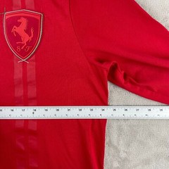 Puma X Scuderia Ferrari T Shirt Men 2XL Rosso Corsa Big Shield Long Sleeve NWOT