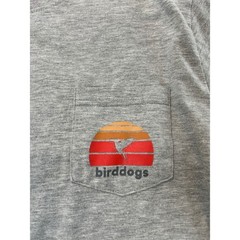 Birddogs Long Sleeve T-Shirt Mens Large Gray Pocket Sunset Graphic Tee