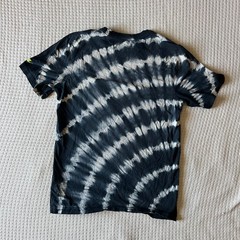 Nike Sportswear Tie-Dye Tee w/ distinctive spiral & neon yellow pixelated logo