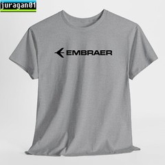 Embraer Aircraft Logo Black/Navy/Sport Grey/White/Red T-Shirt S-5XL