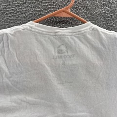 Taco Bell T Shirt Men Small White Retro Fast Food Graphic Logo Casual Crew Neck