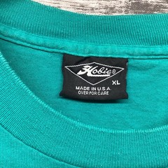 Vintage Hobie Shirt Mens XL Turquoise Outdoor Hiking Graphic Tee USA 90s