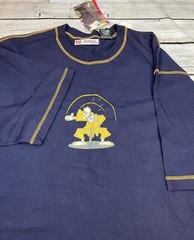 Large Ozoc Jean Co. T-shirt Crown Royal Blue Self Defense Reversible Very Rare