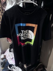 The North Face Men’s Black Graphic Logo Crew Neck Knit T-Shirt Recycled Size M
