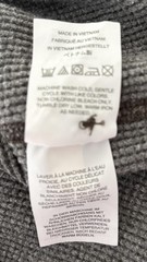 Wallace & Barnes Henley Shirt Mens Large Gray Thermal Waffle Knit Long Sleeve