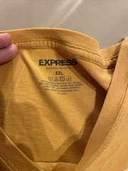 EXPRESS T Shirt Adult Mens Graphic Short Sleeve Gold Yell XXL EXP NYC