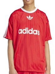 NEW MEN’S ADIDAS ORIGINALS TREFOIL POLY TEE SHIRT SIZE Large RED IM9458 Scarlet