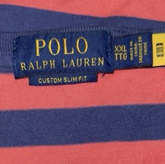 Polo Ralph Lauren T Shirt Custom Slim Fit Short Sleeve Red Striped Men’s Sz XXL