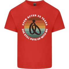35 Year Wedding Anniversary 35th Marriage Mens Light Cotton T-Shirt