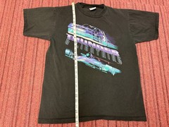 MENS USED VINTAGE 90S SINGLE STITCH THUNDER LIGHTNING RACING GRAPHIC SHIRT LARGE