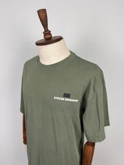 STEVEN DOCKMAN Green Big Dollars Print Short Sleeve Italian T-Shirt Sz M
