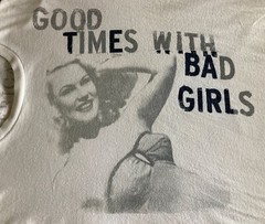 Good Times With Bad Girls American Eagle Mens Graphic Tshirt Medium White
