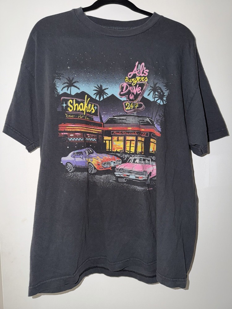 Black J. Galt Al’s Burgers Drive In T-Shirt Size L