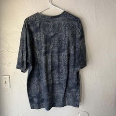 Calvin Klein Jeans Shirt Mens XL Blue Acid Wash Distressed Graphic Tee Oversized