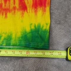 Colortone Men’s Multicolor Tie Dye Pineapple Graphic Tank Cotton Crew Neck M