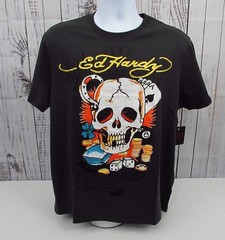 ED HARDY Skull “Take All” T-Shirt Men’s Size Large Crew Neck NWT.