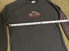 VTG Y2K Orange County Choppers Flames Long Sleeve West Coast Gray Mens Size L NY