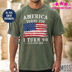 Vintage 90th Birthday Shirt Custom 90th Birthday Shirt Patriotic Birthday Shirt