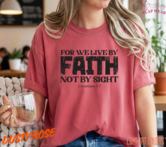 Unisex For We Live By Faith T-Shirt, Men T shirt,Women T shirt Gift ReligionTop