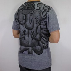 WEED Ganesha Ringer T-Shirt Men Ganapati Ganesh Hindu Yoga Hippie Bohemian WE01