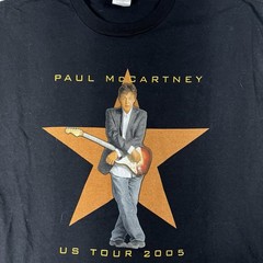 Vintage Paul McCartney US Tour T Shirt 2X Concert Jet Black Cotton 2005 Y2K