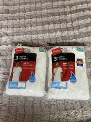 2 packs Hanes White Tagless T- Shirts size XL