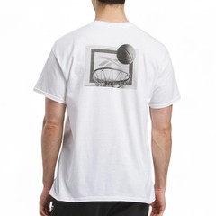 NWT Reebok Mens White Cotton Short Sleeve Game Win Logo Graphic T-Shirt Size M