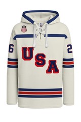 USA Hockey Shield 2026 Replica Jersey Vintage White Lace Hoodie